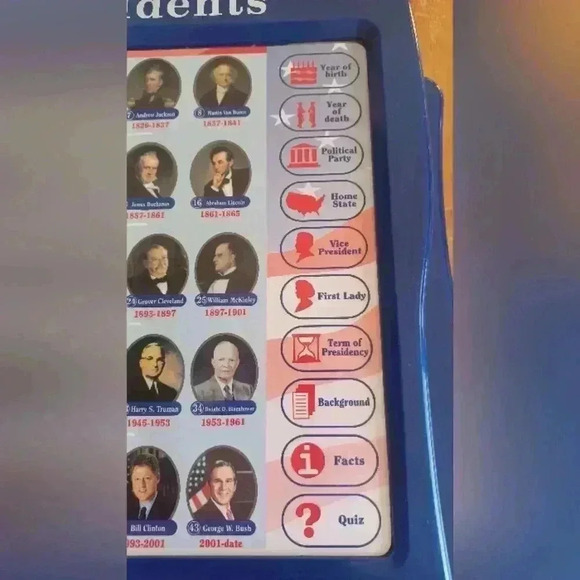 Vintage 2001 K&B Learning Interactive toy US  Presidents Tested and Works - Picture 3 of 5
